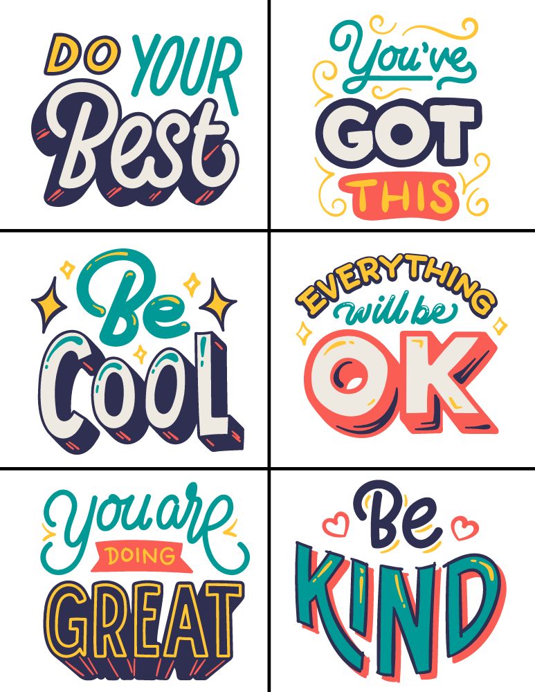 Free lunchbox encouragement cards for children